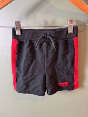 Black & Red Girls' Athletic Shorts